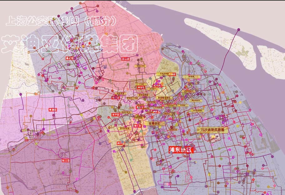 上海公交媒体路线图(部分